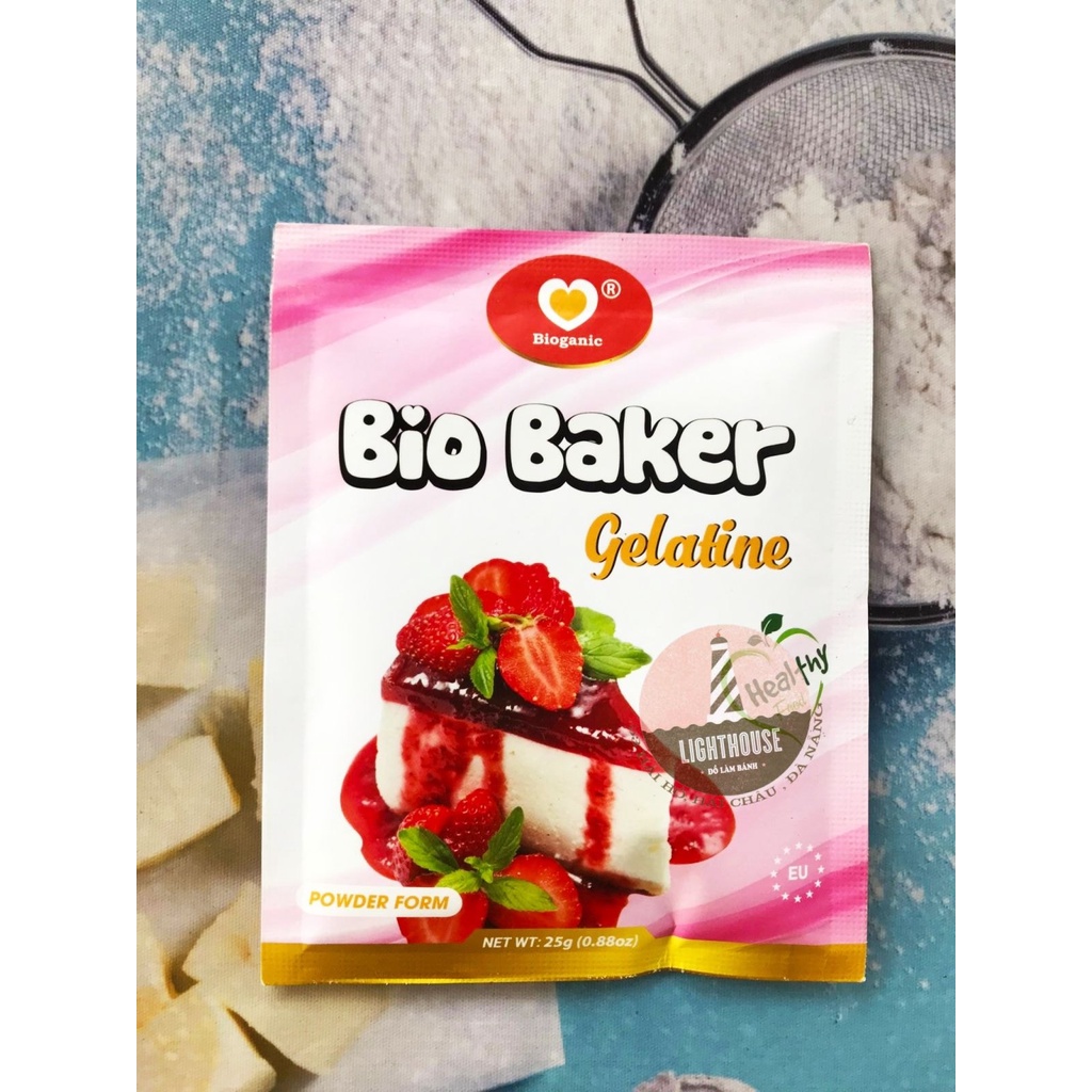Bột/Lá Gelatin Bio Baker 25gr