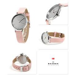 [Chính Hãng - Free ship - Không ưng hoàn tiền] Đồng hồ nữ Skagen Skw2411 dây da 3 kim ( Gray_Pink ), BESTPRICE