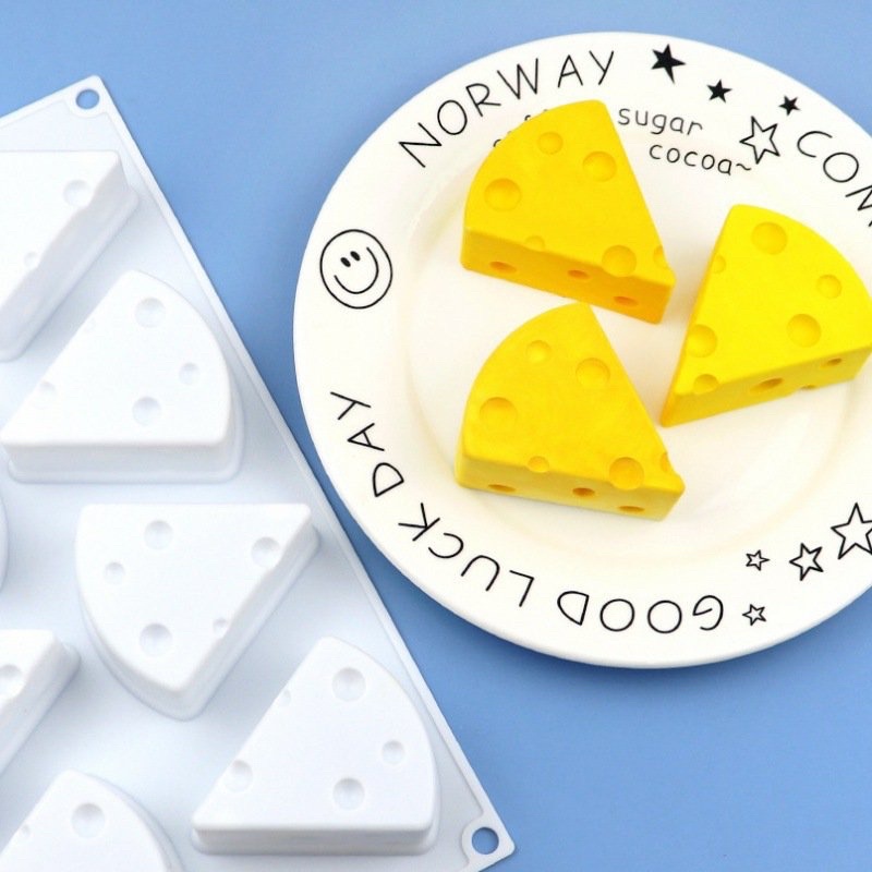 Set 8 Khuôn Hình Miếng Phô Mai Silicon Hình Tam Giác Làm Pudding, Thạch cho bé ăn dặm - Shop Mẹ Sam
