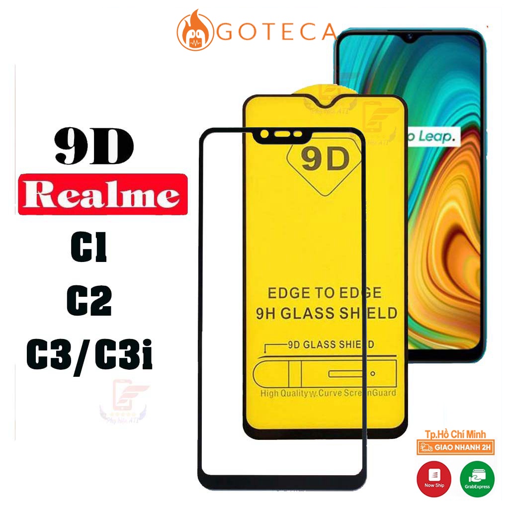 [Freeship50k] Kính cường lực Realme C3/ C3i/ C1/ C2 - Full màn hình- 9D-9H [sale]