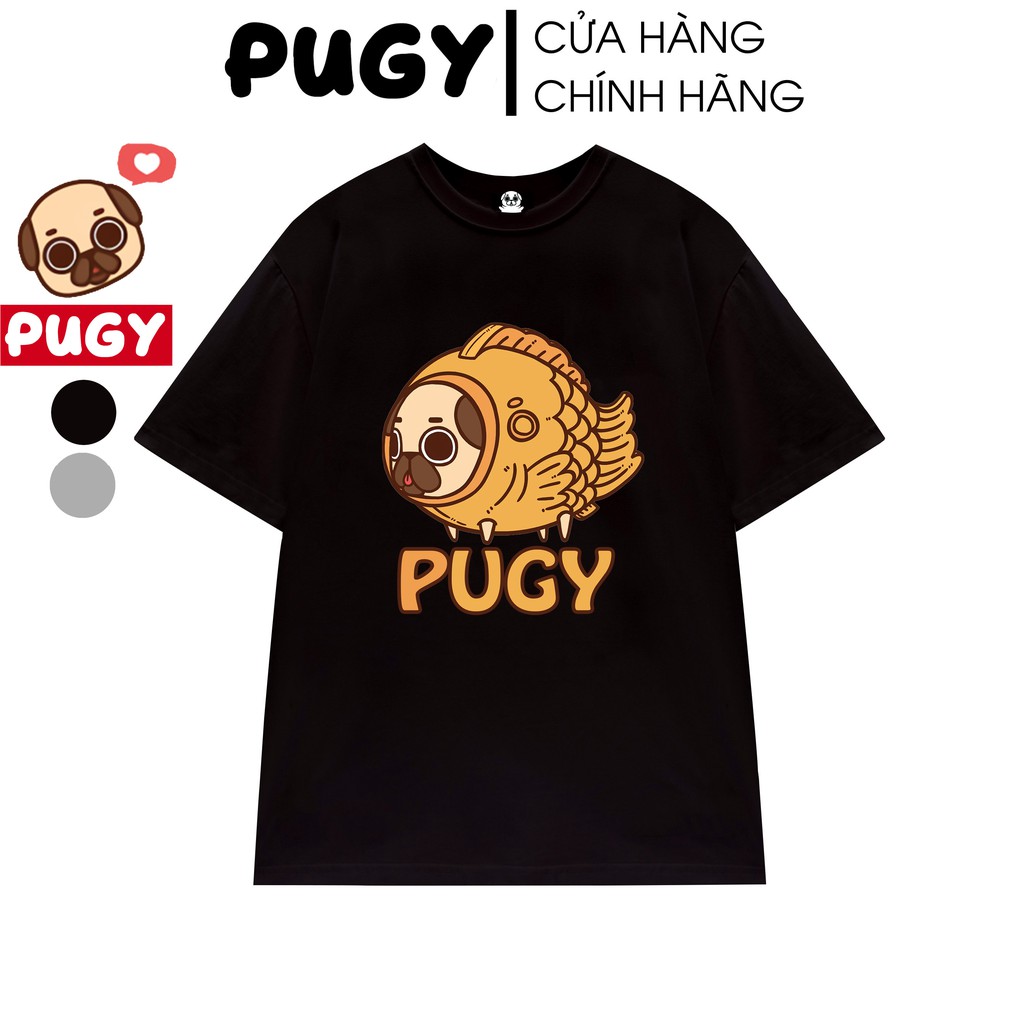 Áo Thun Tay Lỡ Chó Pug 034 Phông PUGY Unisex Nam Nữ Cotton Oversize Form Rộng