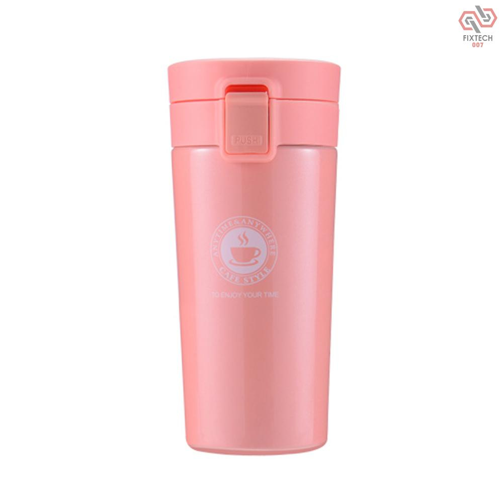 380ml Stainless Steel Insulated Travel Coffee Mug Double Wall Vacuum Insulated Tumbler Water Bottle Flip Cap for 1-Hand Operation