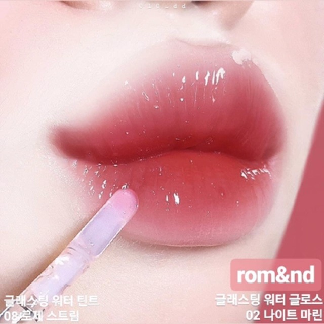 [02 Night Marine] Son tint bóng nhũ Romand Glasting Water Gloss | BigBuy360 - bigbuy360.vn