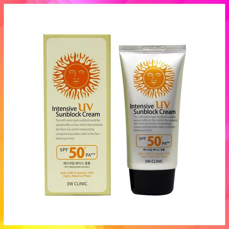 Kem chống nắng 3w Clinic Intensive UV Sunblock Cream SPF