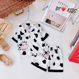 Pijama lụa ĐT bé gái