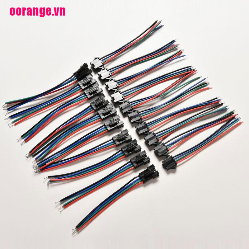 Bộ 20 Đầu Nối Dây 4-Pin Chuyên Dụng Cho Bảng Mạch Đèn Led Rgb 5050 / 3528 Rgb