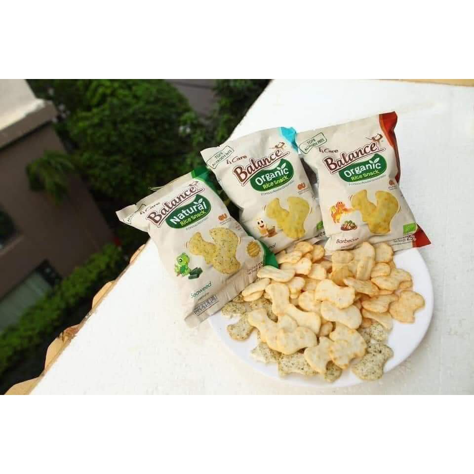 BÁNH SNACK GẠO HỮU CƠ 4CARE BALANCE 25G (Vị BBQ/ Truyền thống/ Rong biển)