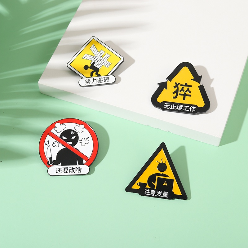 Ghim cài áo QIHE JEWELRY tráng men in logo 4 kiểu dáng tùy chọn cho bạn bè