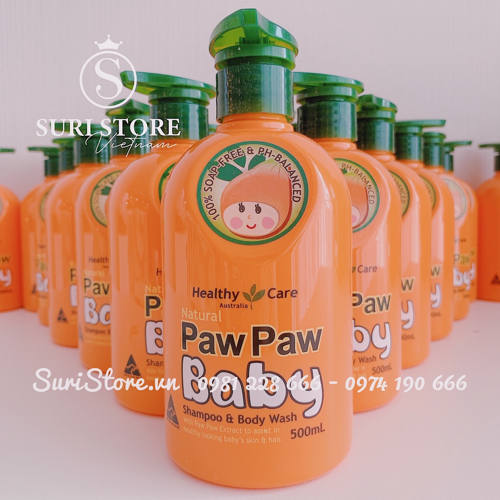 Sữa tắm gội Đu đủ Paw Paw baby healthy care 500ml