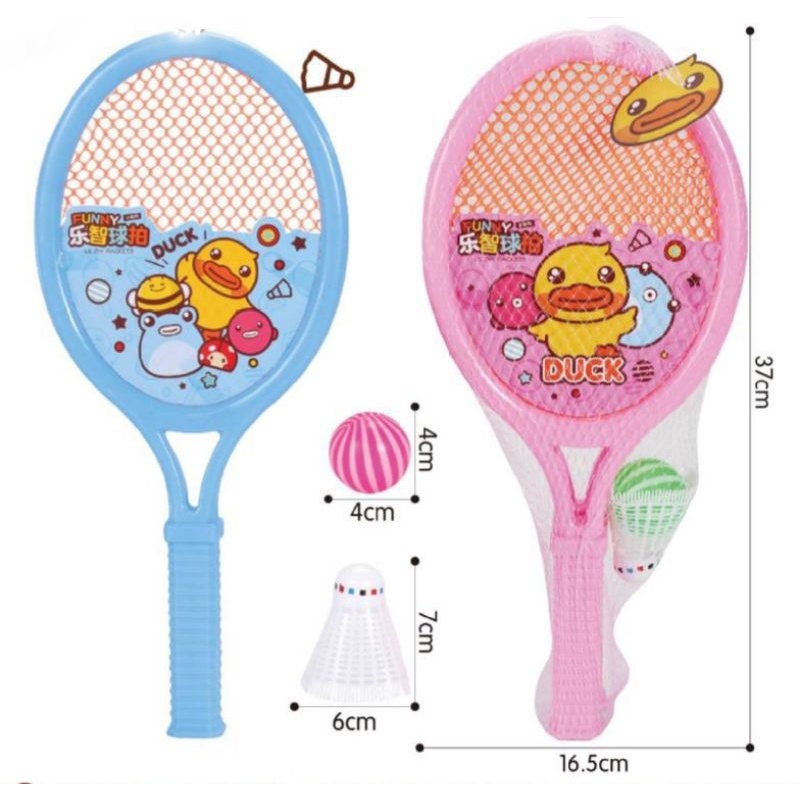 Bộ 2 vợt tennis, cầu lông xanh hồng 5720