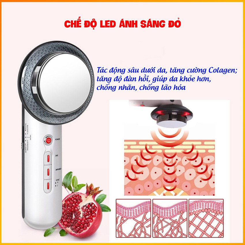 Máy massage cầm tay - Máy mát xa đa năng EMS cao cấp - Massage bụng giảm béo - HDSD Tiếng Việt - MIANZ STORE