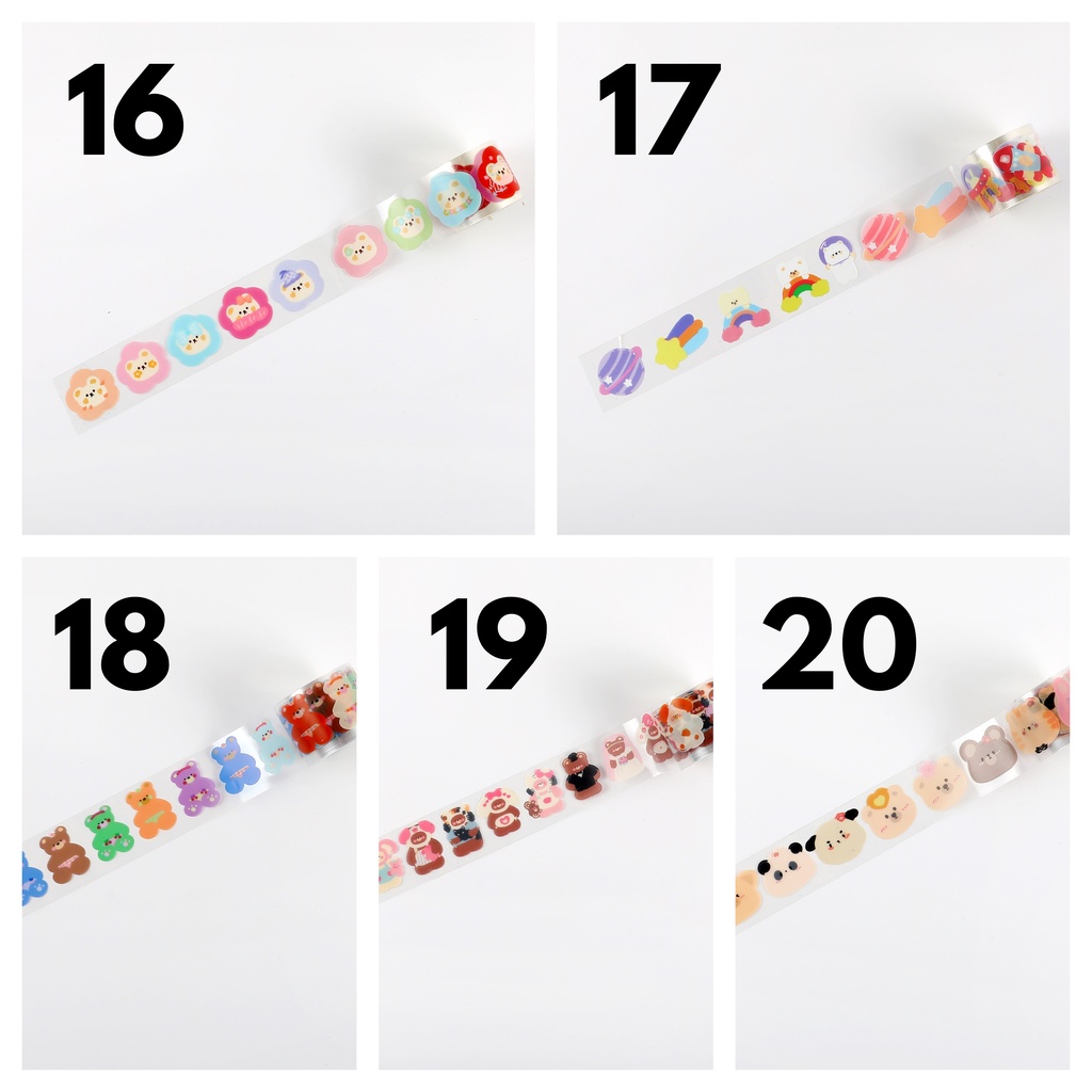 Set Sticker 100 Miếng Dạng Cuộn Băng Keo Phần 2