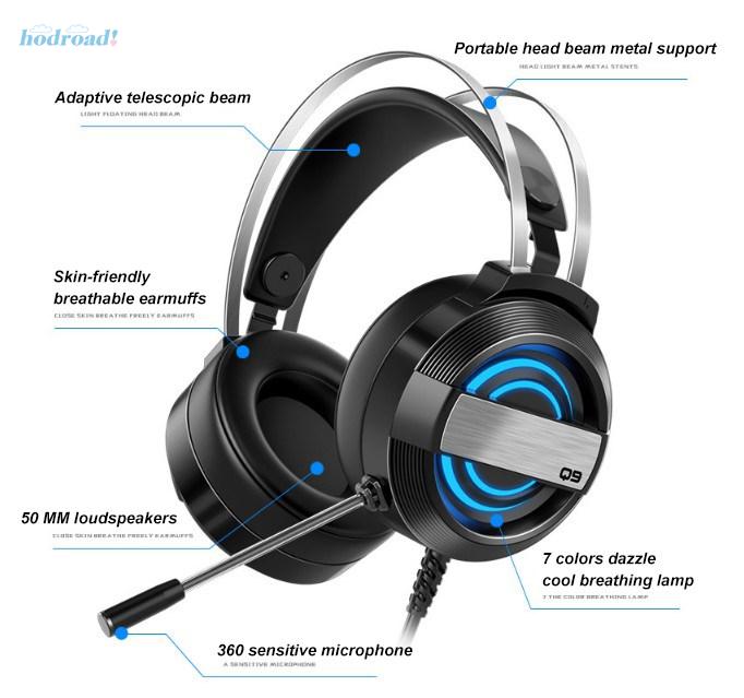Tai Nghe Chơi Game Có Mic Và Đèn Led Q9 Usb 7.1 | BigBuy360 - bigbuy360.vn