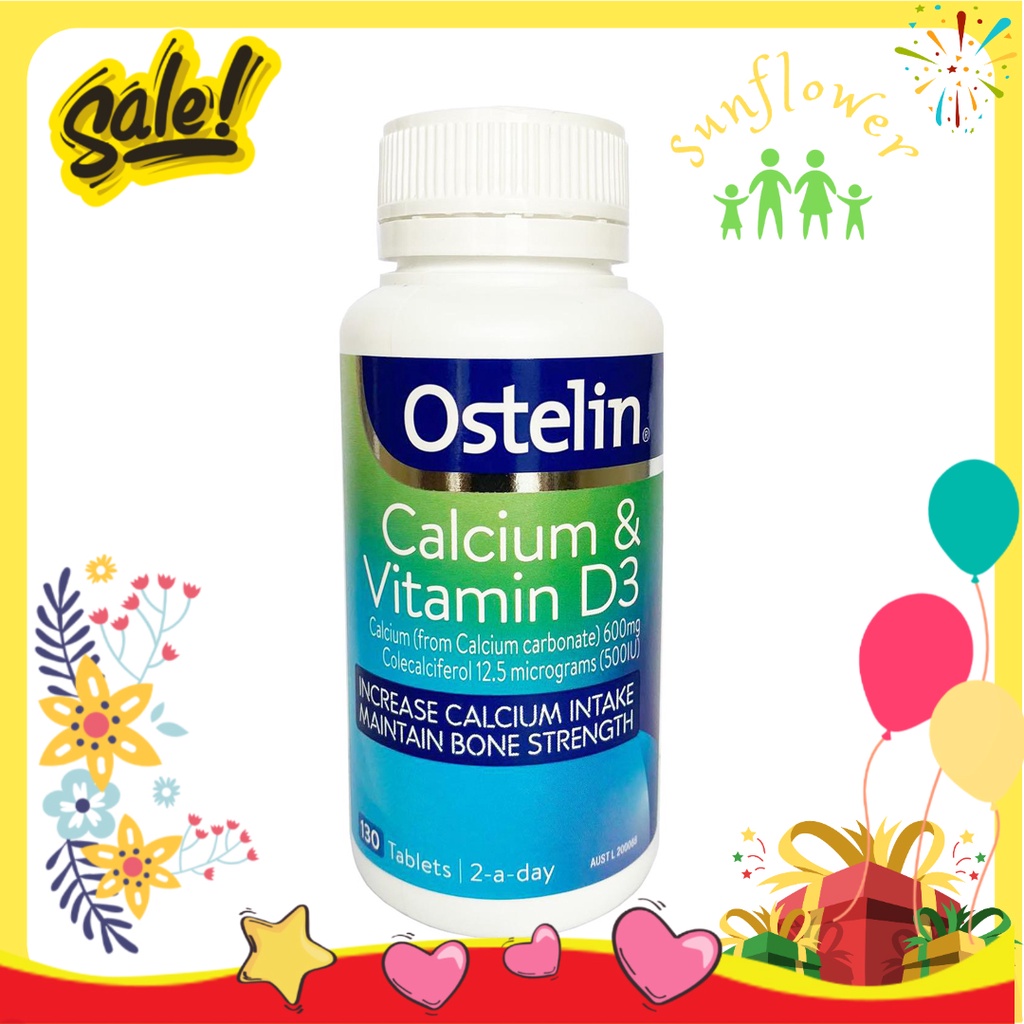 Ostelin Calcium Vitamin D 130 viên bổ sung canxi cho bà bầu