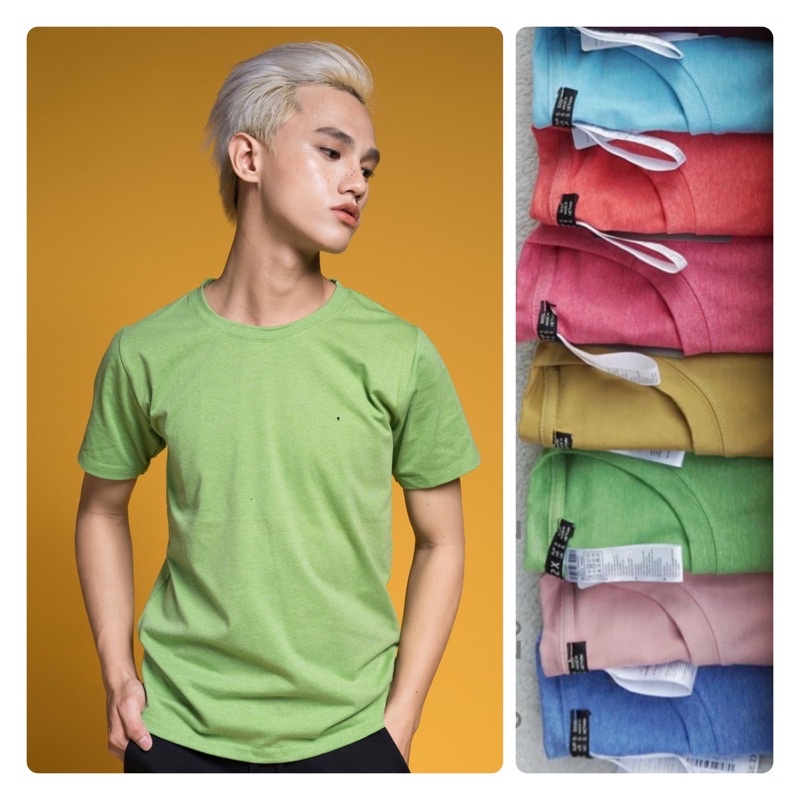 XANH CHUỐI ĐỐM Màu Áo Thun Trơn AGE2X hot nhất 2021