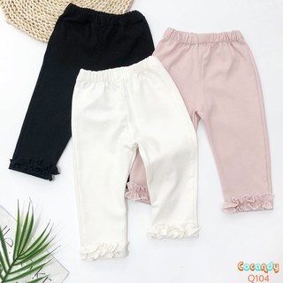 [Cocandy Official Store] Quần legging cho bé gấu viền bèo
