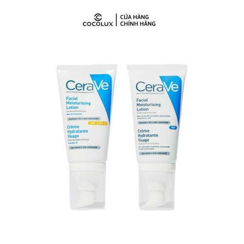 Sữa Dưỡng Ẩm Cerave Facial Moisturising Lotion 52ml - Ngăn ngừa lão hóa, bảo vệ làn da mịn màng ẩm mượt
