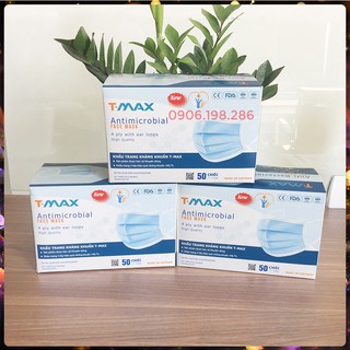 Khẩu Trang Y Tế 4 Lớp 💖FREESHIP💖 COMBO 3 HỘP Khẩu Trang Y Tế Giấy Kháng Khuẩn T.MAX Công Nghệ Kháng Khuẩn 4 Lớp