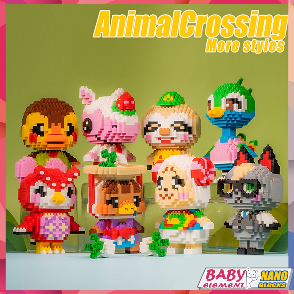 Nano Khối Động Vật Vượt Qua Xếp Hình Khối Xây Dựng Sáng Tạo Trang Trí Búp Bê Tự Làm Đồ Chơi Lsabelle Mabel Bé Trai Bé Gái Quà Tặng