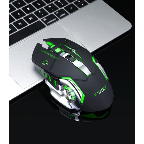 Chuột Gaming Không Dây Và Công Nghệ Giảm Tiếng Ồn T-WOLF Q13 PIN SẠC