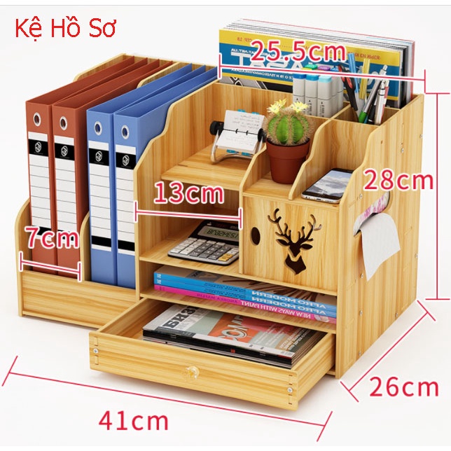 Kệ sách để bàn , Để tài liệu , Giá sách mini văn phòng nhiều ngăn tiện lợi