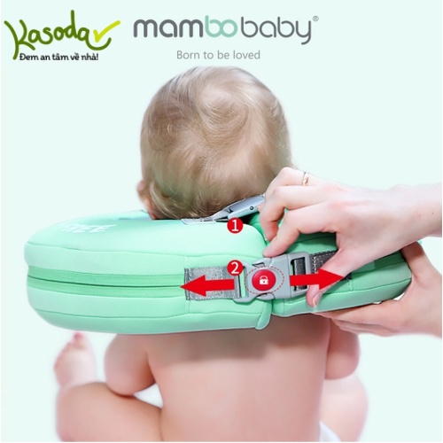 Phao bơi đỡ cổ Mambobaby Phao cổ không bơm hơi cho bé từ 0 đến 1 tuổi an toàn mềm mại thân thiện với làn da trẻ sơ sinh