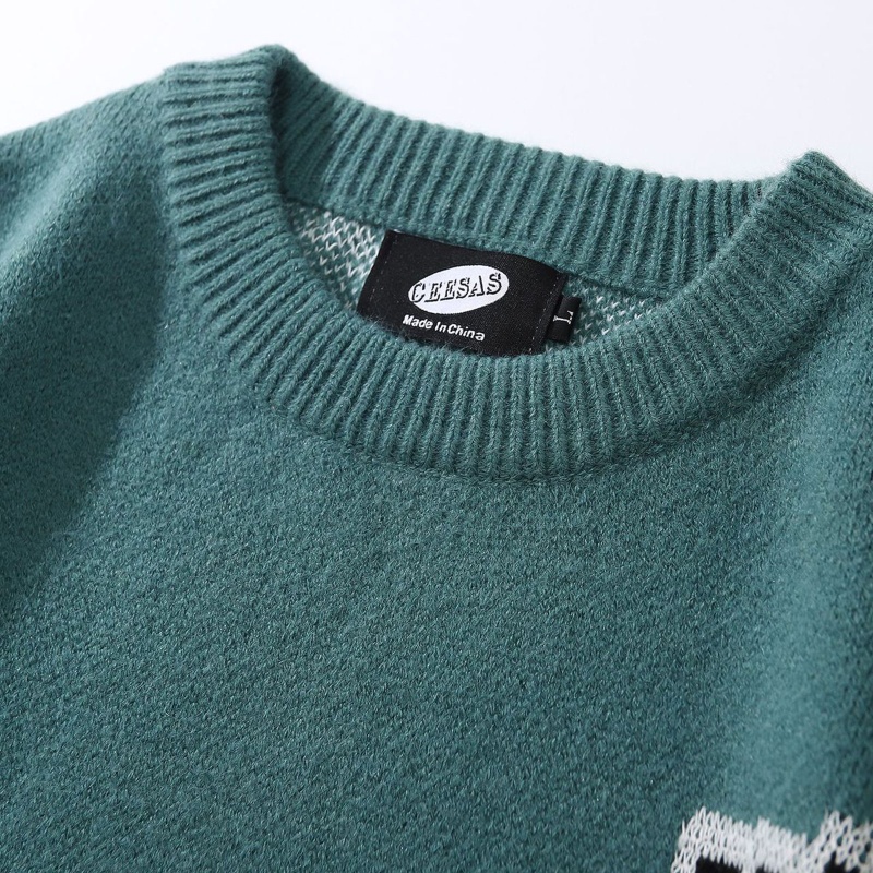 Áo Sweater dệt kim hoạ tiết xương 10MK cho nam và nữ