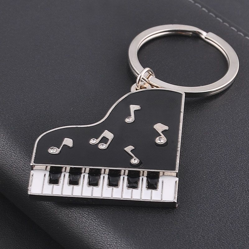 Móc khóa kim loại mặt hình phím đàn piano