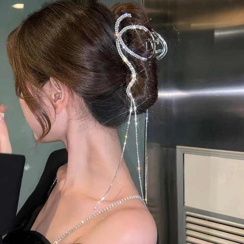 Kẹp tóc càng cua HAIMEIKANG thiết kế bươm bướm/ chuồn chuồn hợp kim đính hạt ngọc trai nhân tạo cao cấp dành cho nữ