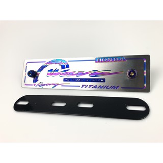 HÌNH THẬT- Bảng tên WAVE Titanium cao cấp - tặng ốc Titan + pass