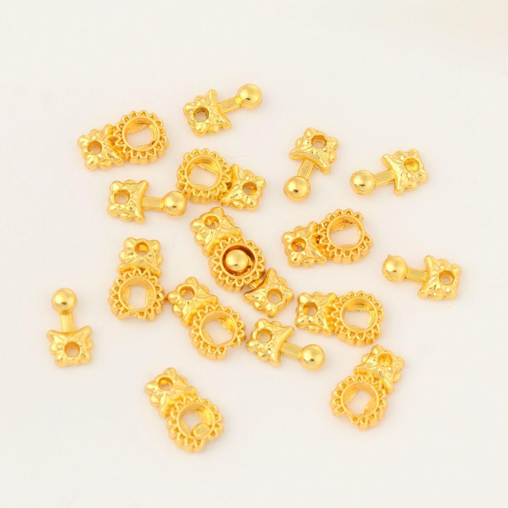 Set 10 Nút Thắt Lưng Mini Bằng Kim Loại Chất Lượng Cao