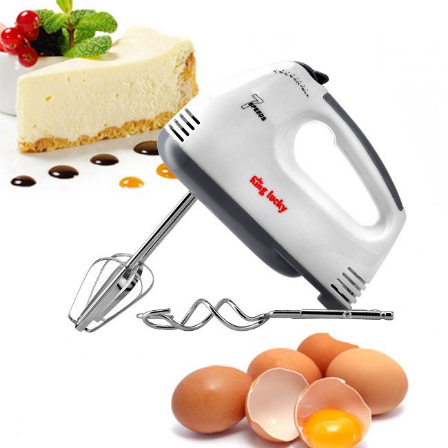 Máy đánh trứng cầm tay mini 7 tốc độ công suất 180W đánh bọt cà phê đánh trứng đánh kem tiện lợi