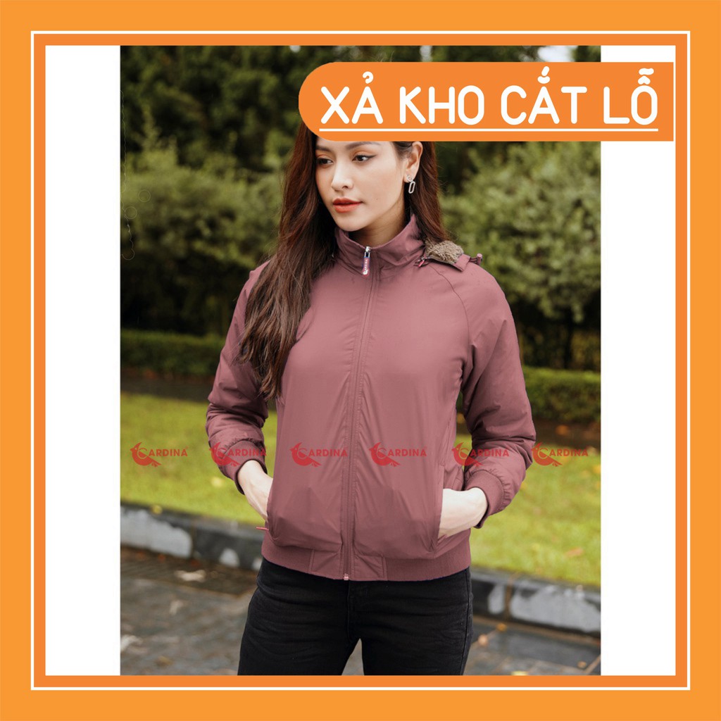Áo Khoác Nữ, Áo Gió Nữ 2 Lớp Lót Lông Cừu CARDINA Cao Cấp Siêu Nhẹ, Siêu Ấm