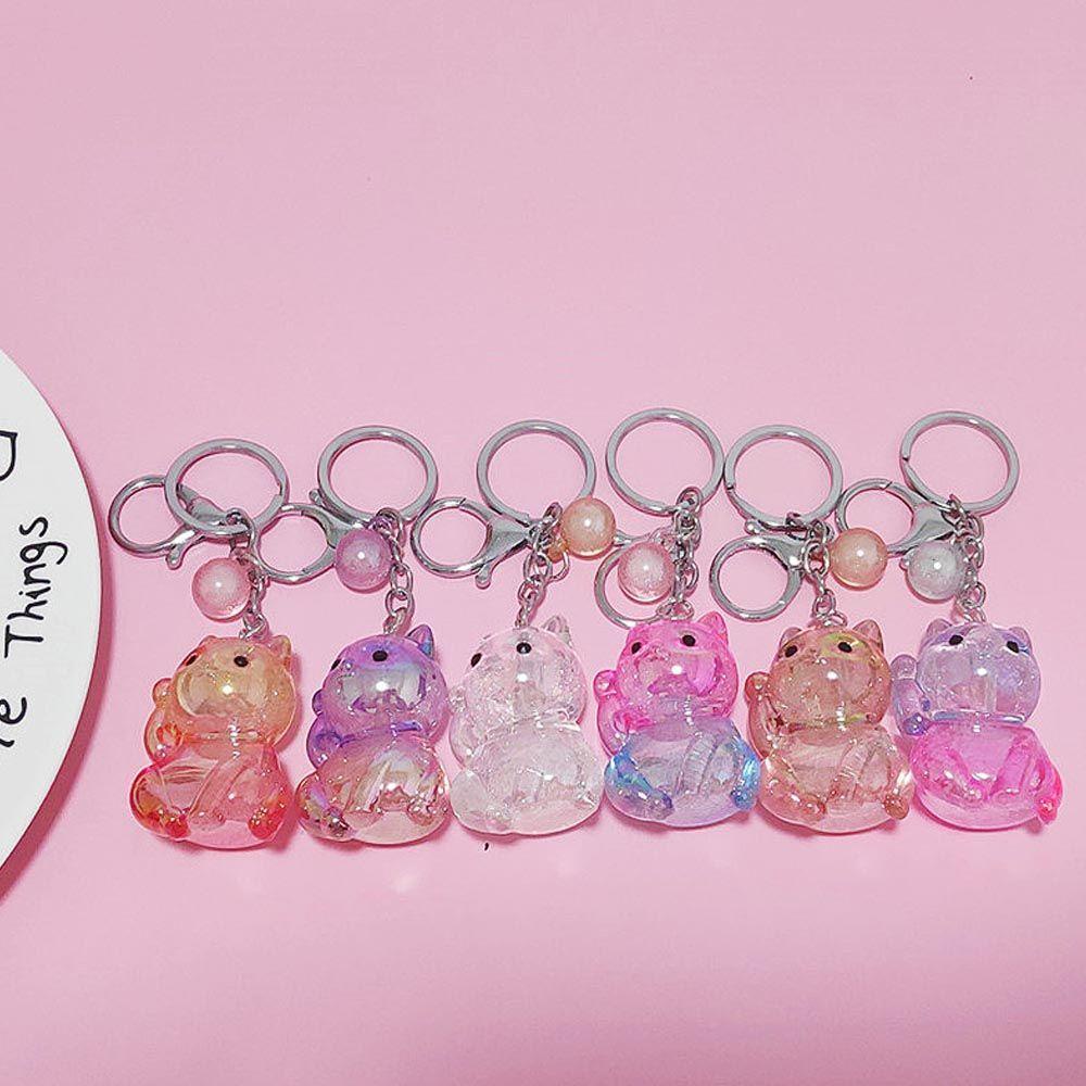 IVORY Móc Chìa Khóa Xe Hơi / Ba Lô Bằng Acrylic Kiểu Hoạt Hình Hàn Quốc Dễ Thương Cho Nam