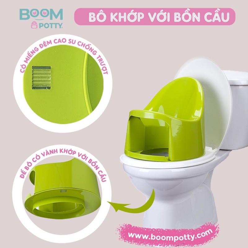 [+ QUÀ TẶNG ] Bô cho bé ,Bô Boom Potty vệ sinh cho bé từ 7 tháng đến 4 tuổi