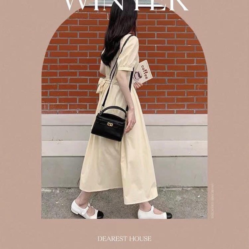 TÚI CNK ĐEN VUÔNG SIZE 19 KHOÁ XOAY 2 LOẠI QUAI