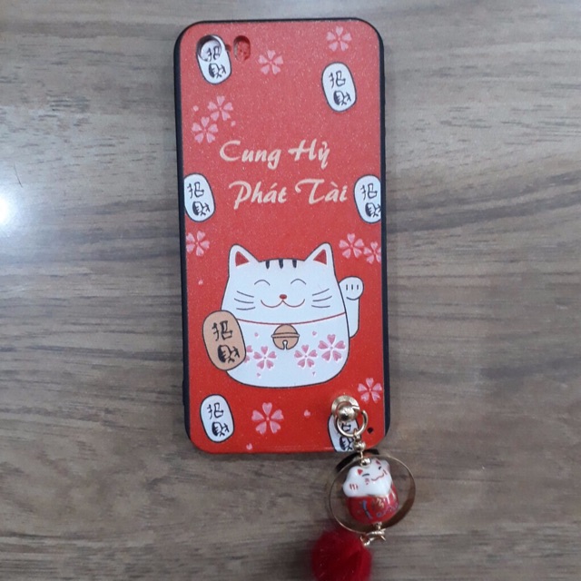 Ốp mèo Maneki Neko iphone 5G/5S - Linh vật mang lại tài lộc có gắng chuông may mắn