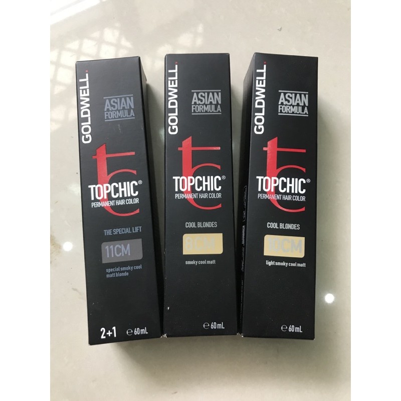 MÀU NHUỘM RÊU KHÓI LẠNH GOLDWELL TOPCHIC COOL MATT 60ml  gồm 3 màu