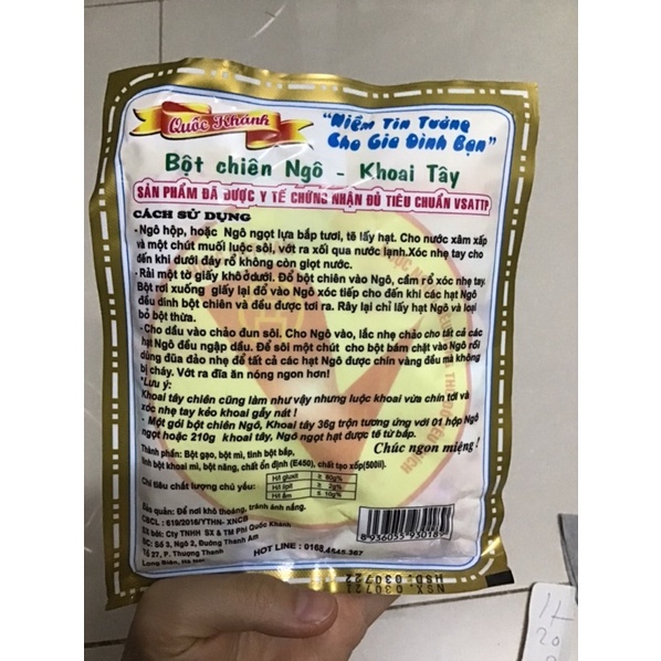 Bột chiên ngô - khoai tây gói 160g