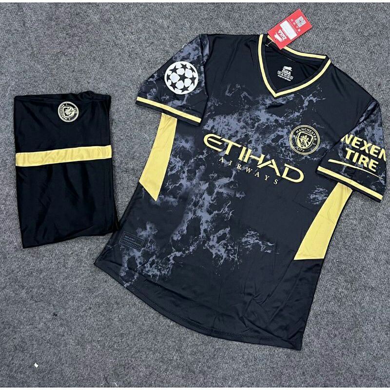 Quần áo bóng đá,áo đá banh CLB ManCity 2021-2022 Vải thun lạnh cao cấp