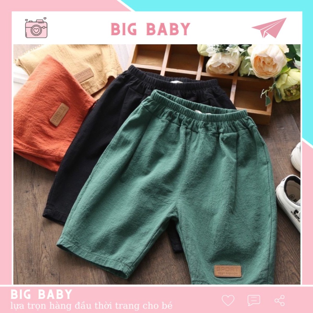 Quần Ngố Chất Vải Đũi Cao Cấp Cho Bé Trai Và Bé Gái Từ 8-35kg Thời Trang Trẻ Em Bing Baby
