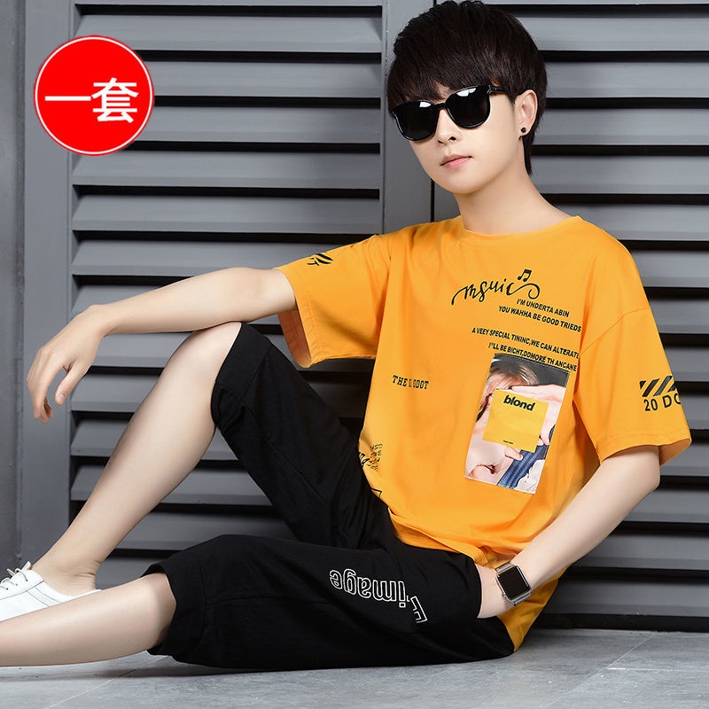 Áo thun ngắn tay hợp thời trang nam 12-15 tuổi đẹp trai Quần áo mùa hè cho trẻ em lớn 13 học sinh trung học cơ sở học si