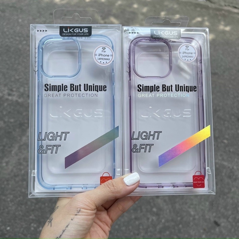 Ốp Likgus trong chống ố  màu NEOn ip15/ ip15 pro/ ip15 plus/ ip15 pro max