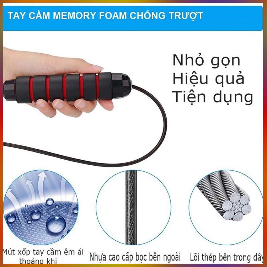 Dây Nhảy Giảm Cân Đốt Mỡ Toàn Thân Lõi Thép Đàn Hồi Bền Bỉ, Nhanh Chóng, Hiệu Quả