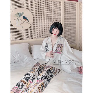 Bộ pijama hoạ tiết cô gái xinh