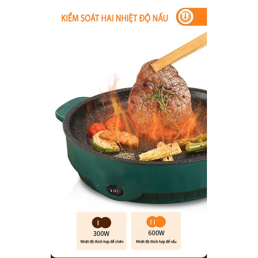 Chảo Nướng Điện MiNi Jubilee Mart đường kính 26cm, chống dính tốt - 600W