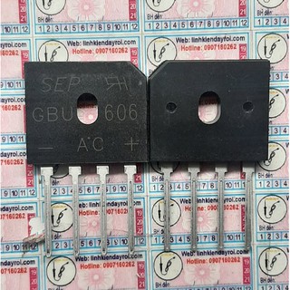 5 cái GBU6J GBU606 GBU 606 CẦU DIODE 600V 6A CẦU CHỈNH LƯU 600V 6A