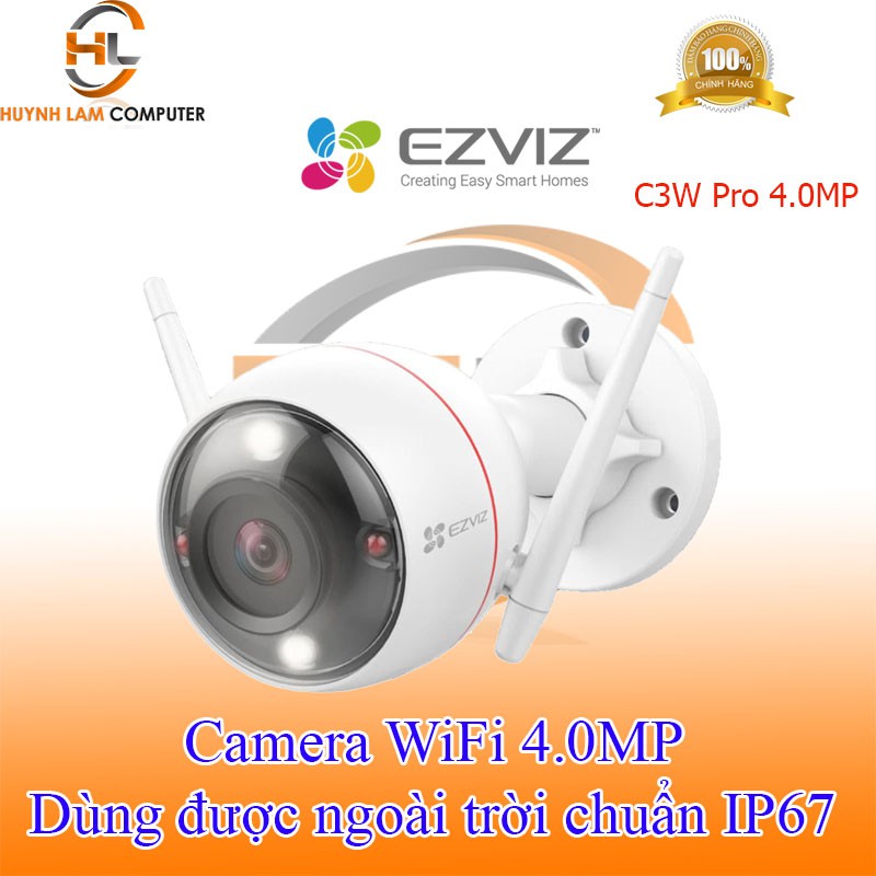 Camera WiFi 4.0MP Ezviz C3W Pro ngoài trời chuẩn IP67 sắc nét - Hãng phân phối