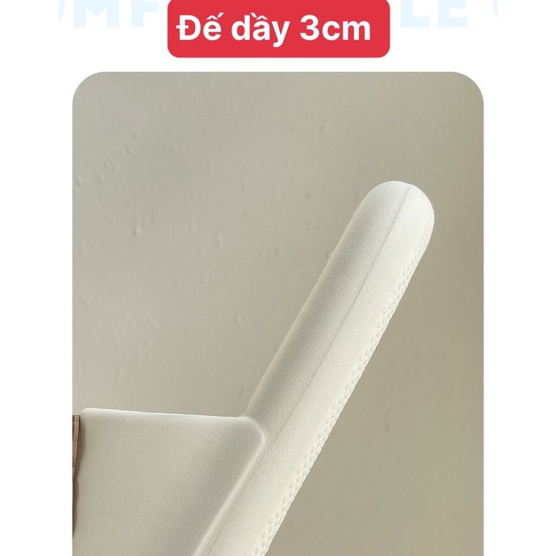 Dép nữ quai ngang kiểu bánh mì hình gấu cao 3cm chất liêu eva ulzzang basic unisex đi trong nhà văn phòng-giày dép 97