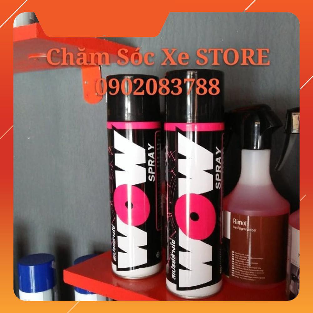 CHAI XỊT VỆ SINH SÊN CỰC MẠNH LUBE WOW SPRAY - Xịt Rửa Sên WOW Spray Thái Lan 600ml